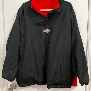NHL Official Washington Capitals Red and Black Fleece Jacket